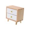 1:12 Scale Doll House Bedside Cabinet Natural Wood Furniture Model Figurine For Realistic Display Scene Arrangemetn