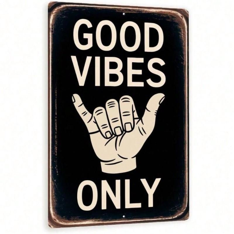 Metal Poster Wall Art Surf Style Shaka Surfer Retro Vintage Home Decoration