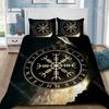Viking Nordic Viking Mystical Symbol Duvet Cover Pillowcase Bedding Set Adult Boy Girl Bedroom Decoration Children Single D