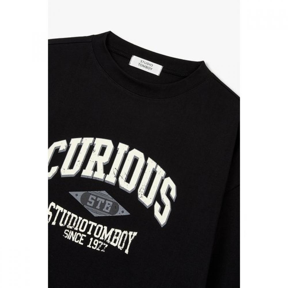 STudio Tomboy Curious Graphic Long Sleeve T shirT  9176122972cT 