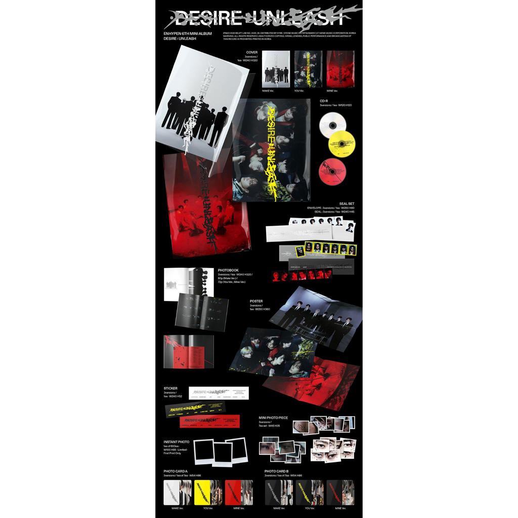 [Précommande] ENHYPEN - mini 6ème [DESIRE : [UNLEASH] VERSION STANDARD(Avantage en ligne)