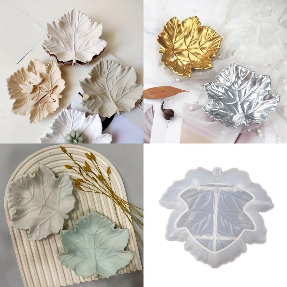 Silicone Ash Tray Mold 3D Maple Leaf Snack Dish Mould New Resin Casting Mold Craft Making