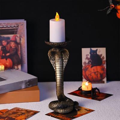 Kerzenhalter Mit Snack-Form Säulenkerzenständer Gotische Statuen Für Zuhause Schlafzimmer Küche Kaminsims Feiertag Hochzeitsparty