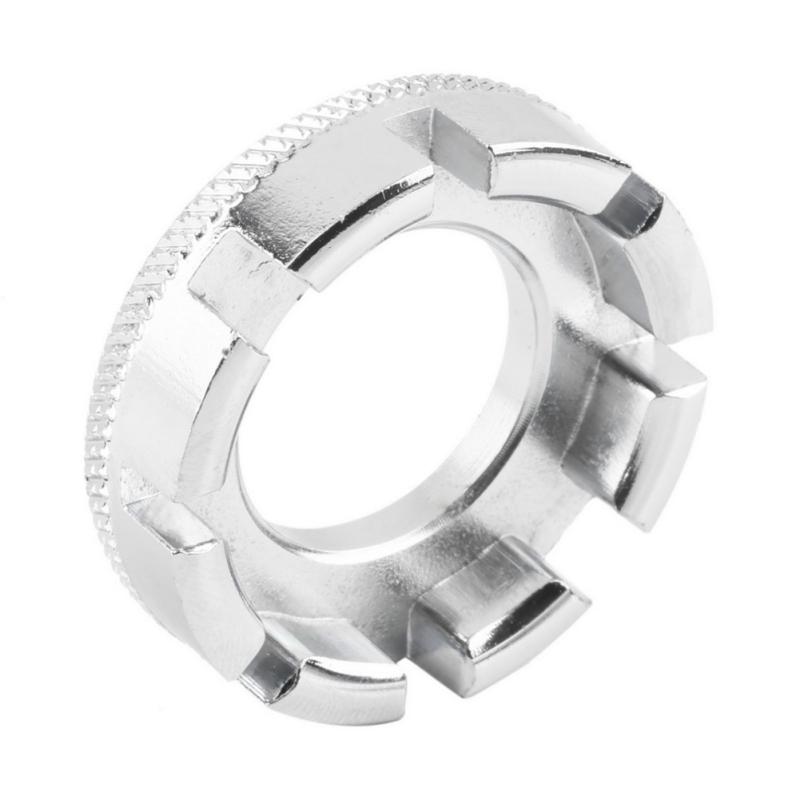 Bicycle Repair Tools Mini Round Forged Steel Spoke Wrench Wheel Rim Spanner Silver