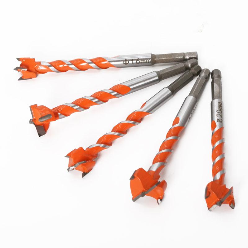1/5pc 16-25mm Lengthen Forstner Bit Auger Drill Bits Wood Hole Saw Woodworking Opener Wooden Cutter for Hinge