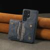Wireless Charging Flip Leather Phone Case For Samsung Galaxy S26 Ultra S25 Plus S24 Ultra S23 Magnetic Wallet Card Cover Coque