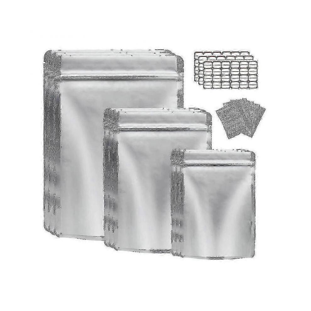 50 db Mylar tasak élelmiszertároláshoz oxigénelnyelővel, újra zárható, gabonákhoz, diófélékhez - Jó