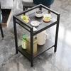 Portable Double-Layer Tea Cart Side Table