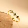 European-American Fashion Rhinestone Titanium Steel Bracelet - Non-Fading Stainless Steel, Simple Open Design.