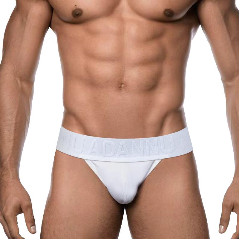 Men's Modal T-Back Thongs, Breathable Low Rise Underwear with Hip Lifting Support, Comfortable Elastic Jockstrap Style Panties