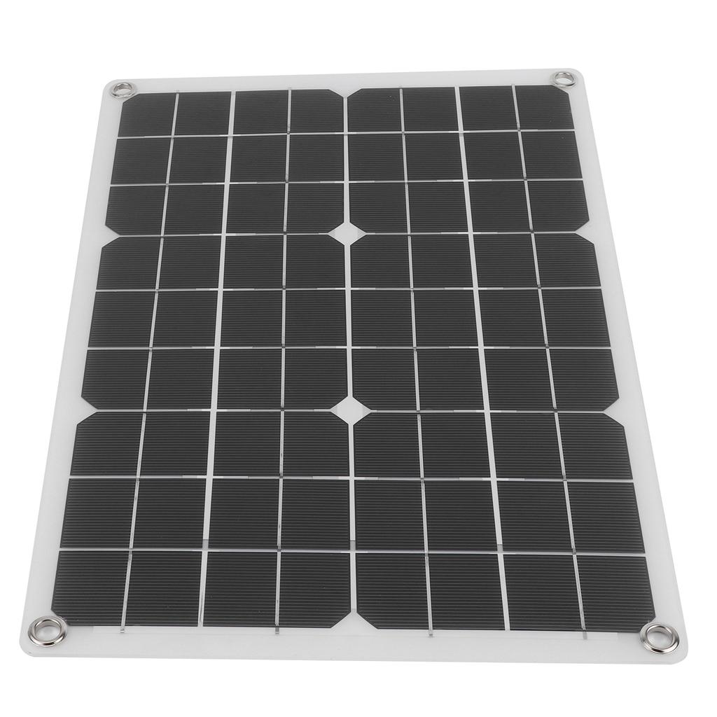 50W Folding Solar Panel Monocrystalline Cell Dual USB Charger for Car RV Yacht Outdoor Charging