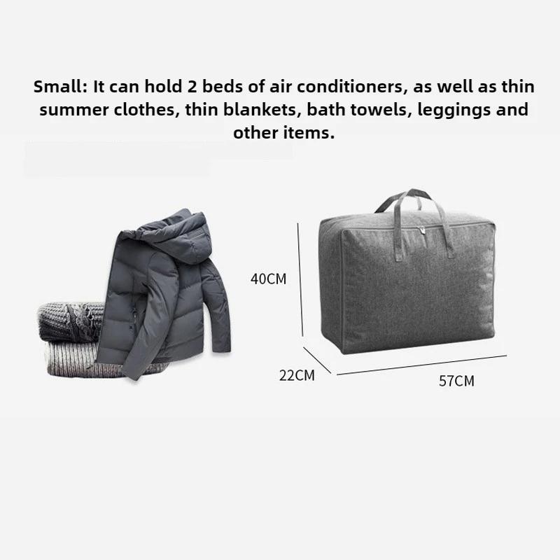 Durable Cotton Linen Quilt Storage Solution – Large Capacity, Moisture-Proof, and Dustproof for Clothing Moving and Organizing