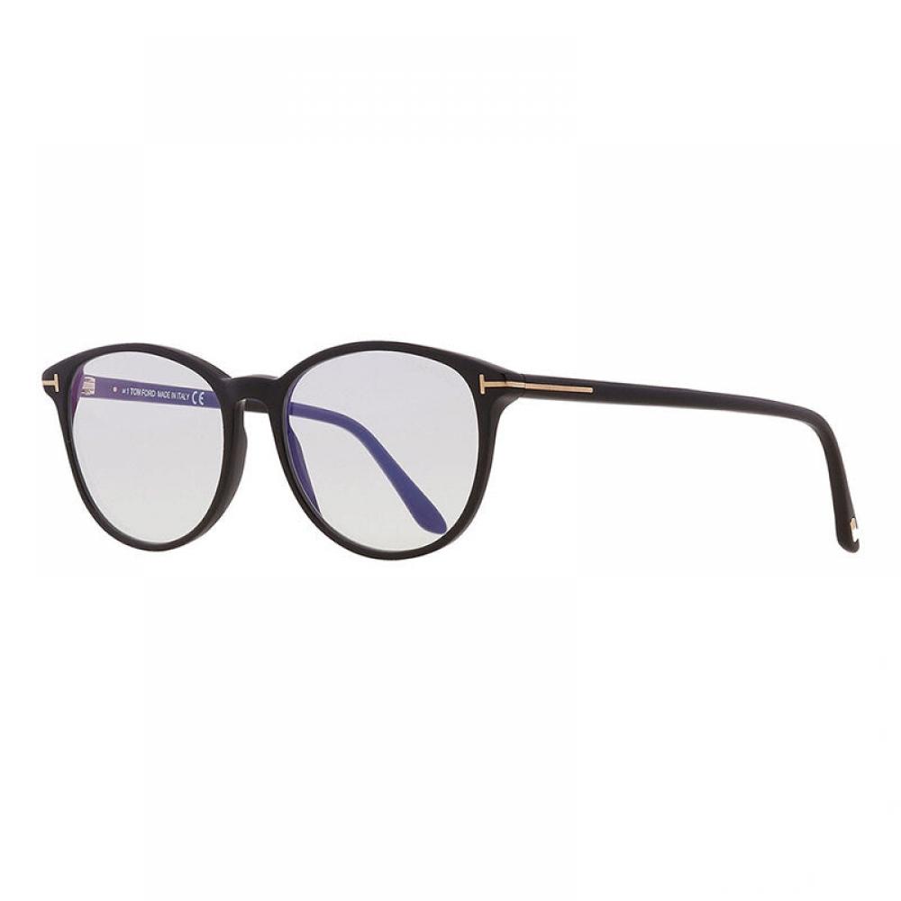 Tom Ford Eyeglasses Square Full Rim  Shiny Light Red Frame And Clear Blue Light Block Lens Ft5810 B074 Pink