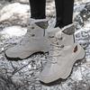 Fashion Couple Men Women Outdoor Winter Hiking Snow Boots Warm Non-slip Cotton Short Boots Travel Shoe Waterproof Leather Sports Shoess