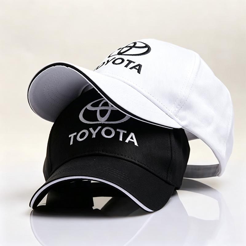 Car Logo Emblems Baseball Cap Outdoor Sports Sun Hat For Toyota Hilux Aygo Yaris Ractis Corolla Camry CHR Auris Tacoma Keychain
