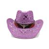 Corn Husk Material Straw Hat Western Cowboy Hat Spring and Summer Men and Women Panama Sun Hat Elegant Cowboy Straw Hat