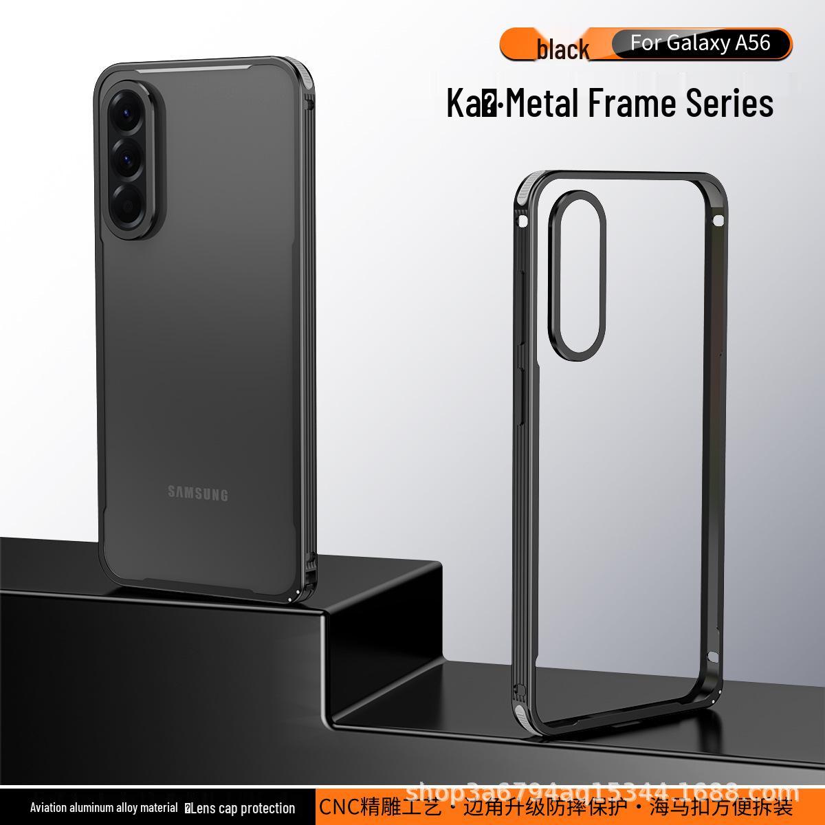

Samsung A36/A56 Metal Heat Dissipation Frame with Buckle Anti-fall Case Sansung A36 [Frame + Lens]