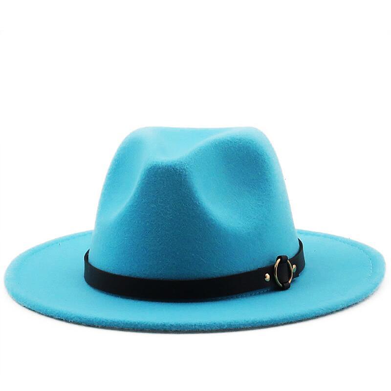 Simple Wide Brim Fedora Hat For Women 