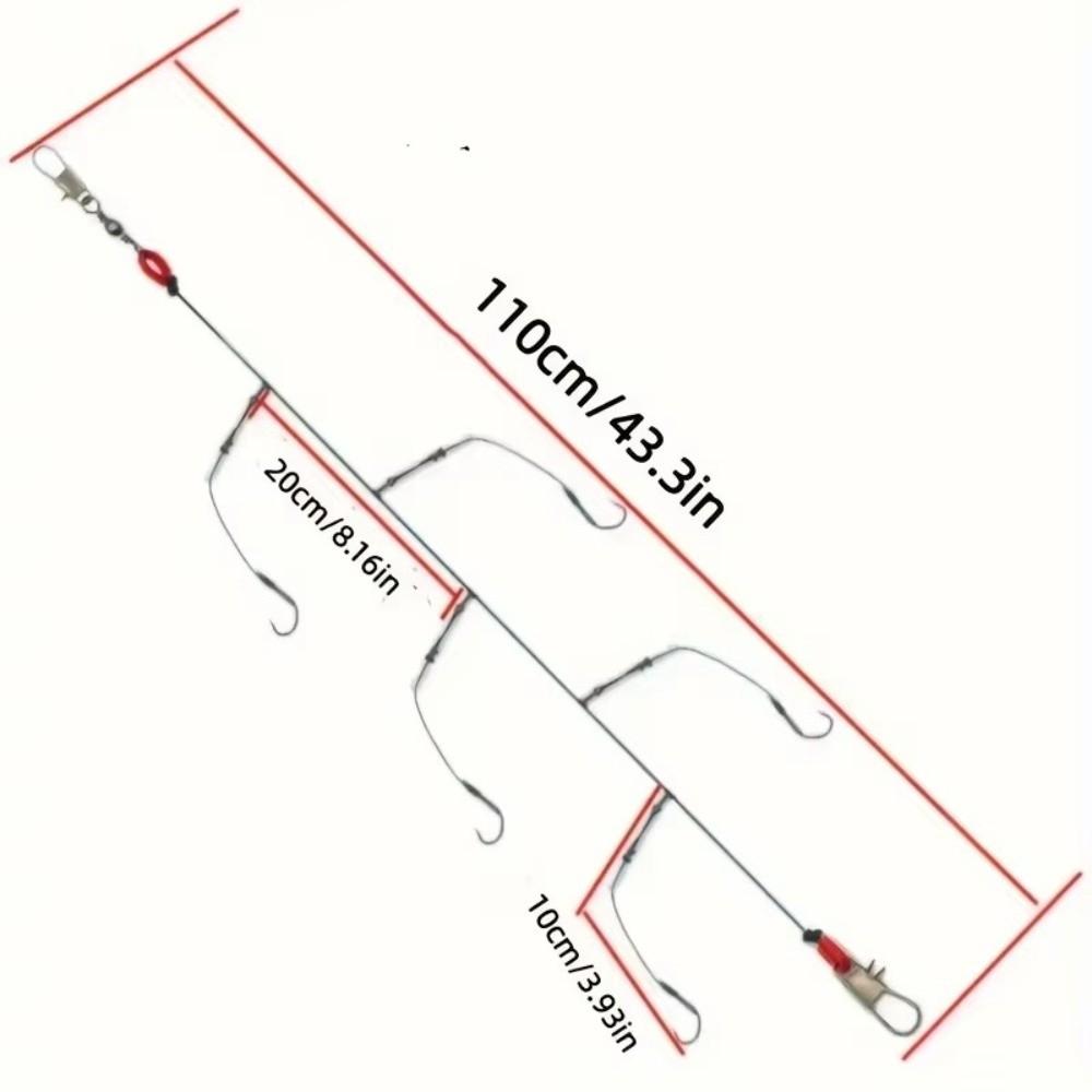 5pcs Durable Aluminum Alloy Anti-Tangle Fishing Hook Set Sea Rod Hooks  Sea Fishing