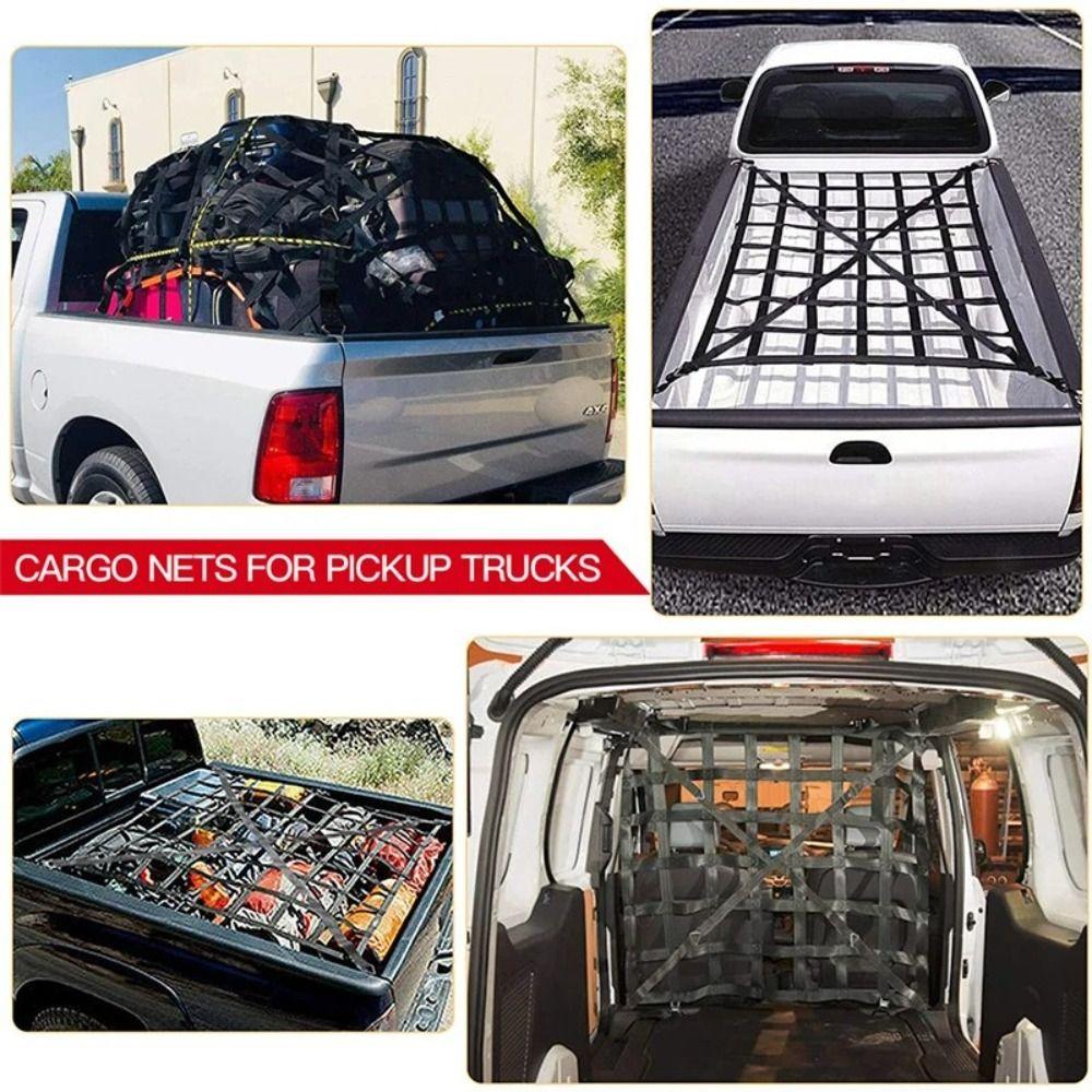 Wear Resistance Cargo Isolation Net Durable Woven Material Rear Cargo Net  Vehicle Modification