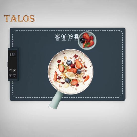 Matoppvarmingsbrett med panel med stor kapasitet Digital skjerm Rask varmeoverføring Enkel å rengjøre Sammenleggbar elektrisk varmematte