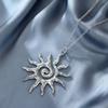 My Shape Stainless Steel Sun Pendant Necklaces for Women Men Vintage Gold Plated Choker Daily Jewelry Fashion Accessories Gifts
