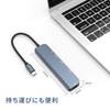 Hub USB C 6 în 1 Adaptor Tip C Extensie USB HDMI Încărcare PD de Mare Viteză 100W Dock Extensie Slot Card Transfer de Date de Mare Viteză Compatibil cu
