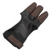 Archery Glove Finger Tab Accessories Three Finger Guard PU Leather Archery Gloves for Recurve Compound Bow L
