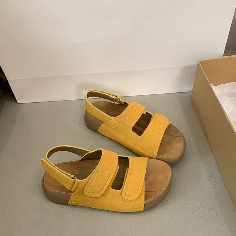 Neue Klettverschluss-Sandalen mit dicker Sohle, vielseitige, lässige Sport-Strandschuhe