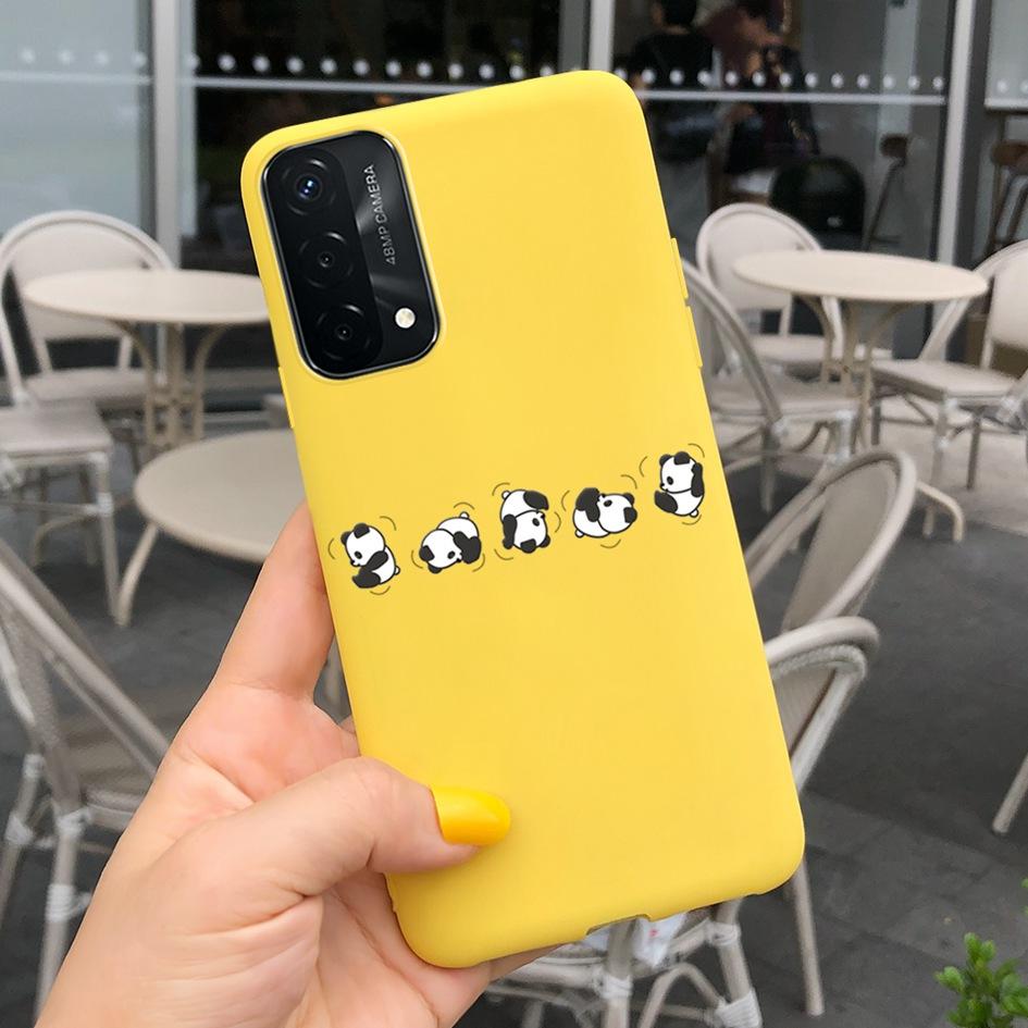 A74 Fodral För OPPO A74 CHP2219 Fodral Lyxigt Fjäder Dinosaurie Daisy Mönster Bakre Skydd För OPPO A74 5G CPH2197 A 74 Mjuk Capa