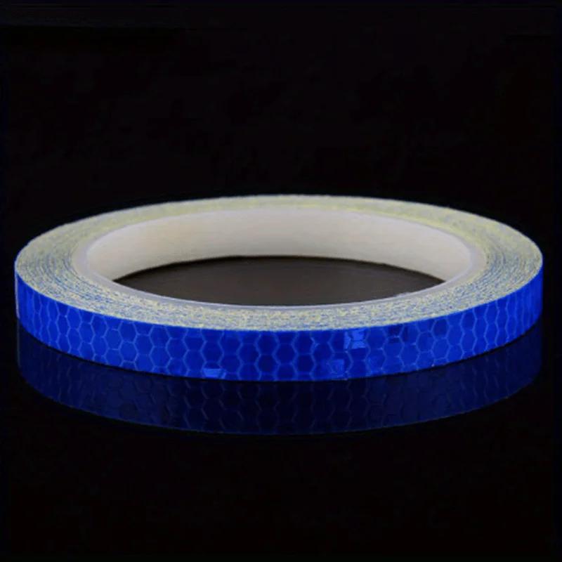 1cm*8m Reflective PVC Tape for Bicycles and Motorcycles, DIY Decorative Rim Tape for Street Motor Scooters