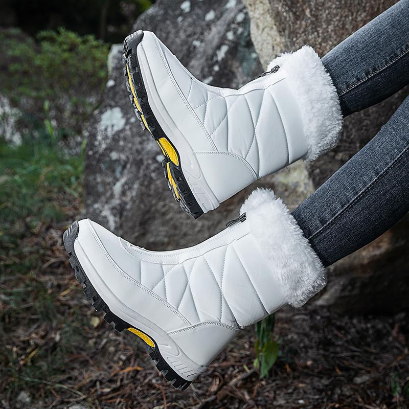 35–42 Damen-High-Top-Baumwollschuhe, große, rutschfeste, wasserdichte Damen-Schneestiefel für den Außenbereich