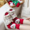 Cartoon Christmas Socks Santa Claus Floor Sleep Socks Kawaii Women Hosiery  Home