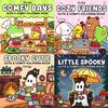For Adults And Teens Halloween Coloring Book COZY FRIENDS Coloring Book Featuring Cute Creepy Creatures for Halloween Gifts
