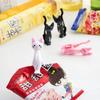 4 Pcs/set Creative Cat Cartoon Clip Bags Strong Plastic Clothes-pin Shape Socks Hanging Pegs Clamps Laundry Photo Holder