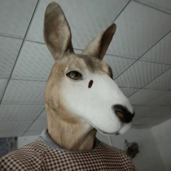 Easter Kangaroo Mask Latex Animal Mask Halloween Masquerade Party Kangaroo Mask