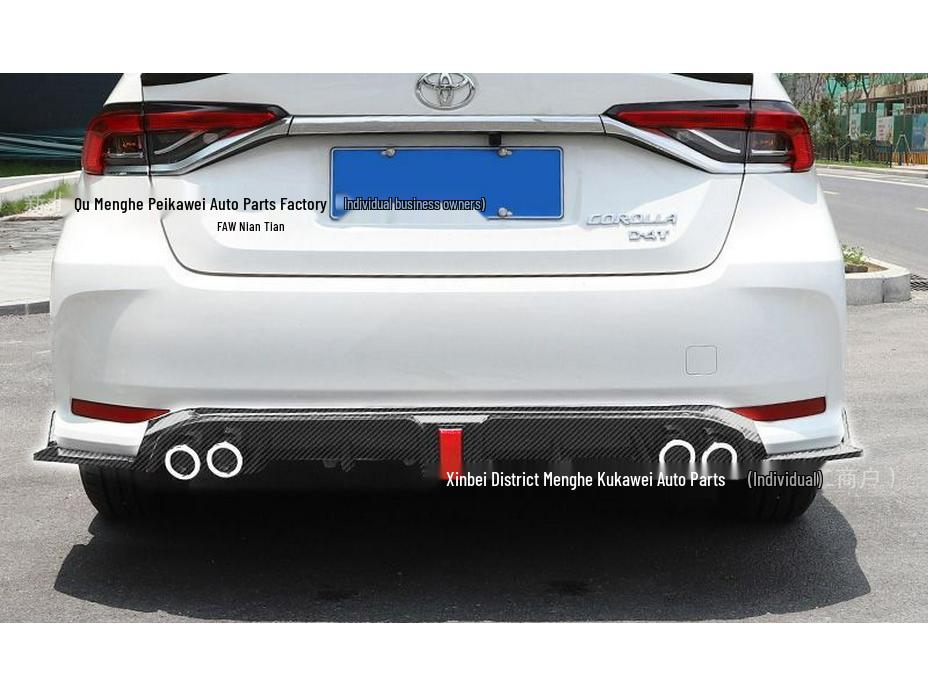 19 Corolla Rear Lip Spoiler & Bumper Anti-collision Kit for Hybrid Modification