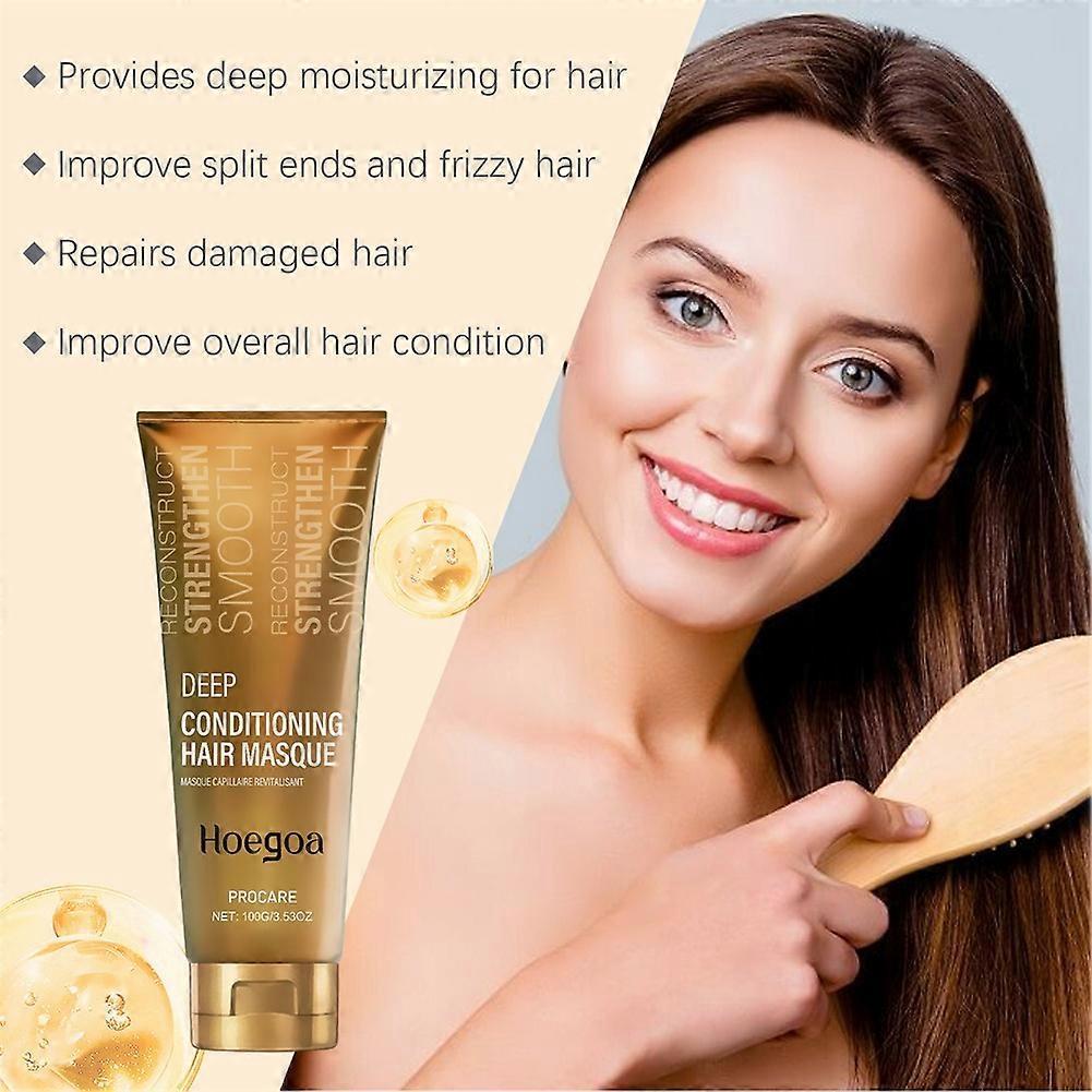 Deep Conditioning Hair Mask - Smoothing & Anti-Frizz Serum Revitalizing Treatment for Dry, Damaged Hair