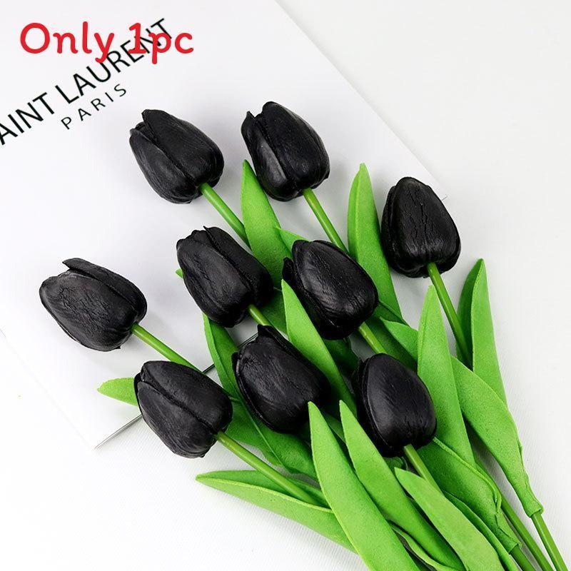 Tulip Pu Artificial Flowers For Wedding Decor Home Styling Props Photo