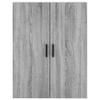Highboard Gray Sonoma 69.5 X 34 X 180 Cm Particleboard