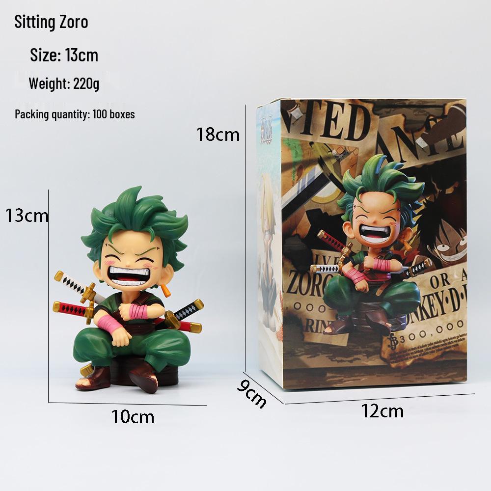 Laughing Luffy & Zoro Figurine – Straw Hat Crew Desktop & Car Ornament
