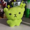 Llaveros de Peluche de Gato Alienígena Verde Colgante Peludo Estilo Mini Galaxia para Parejas Lindo Dibujo Animado Decoración para Bolsos Mochilas Llavero Regalos