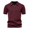 Summer High-Quality European Size Pineapple Pattern Woven Polo Shirt Men'S Business Seagull Collar Men'S Short-Sleeved Sweater Polo