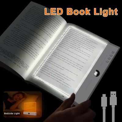 Transparent LED Book Light Flat Panel Clear Night Light Portable Flat Reading Light  Night Reading