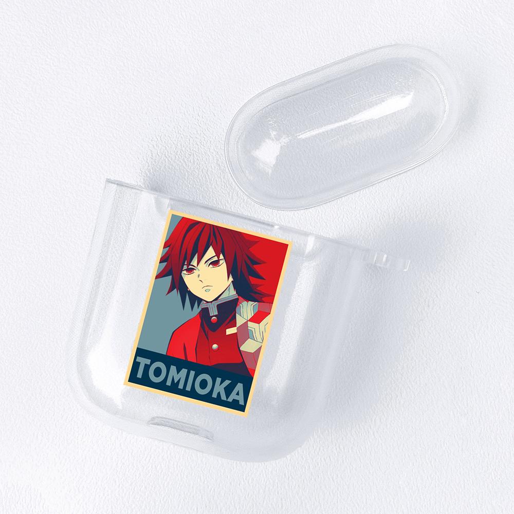 Japan Anime Figures Transparent Airpods Case for Funda Airpods 2/1 Cover Bakugo Bokuto Himiko Mirio Yumeko Deku Soft TPU Cases