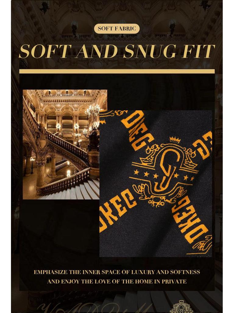 Luxurious Black & Gold Men's 3D Pouch Boxer Briefs - Antibacterial Pure Cotton