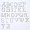 Non-woven Letter Patches Resin Rhinestone Accents Alphabet Appliques Pearl Embellished Adhesive Backing Tape Bag Decoration