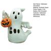 Halloween Decoration Light Up Ghost Pumpkin Witch Moon Figurine Spooky Glowing Resin Statue Tabletop Ornament for Living Room Kitchen Home Decor