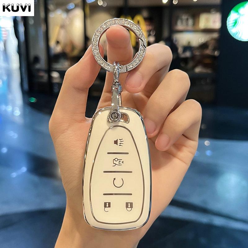 TPU Car Key Case Cover Keychain For Chevrolet Volt Bolt Trax Malibu Blazer Traverse Onix Equino Orlando Cruze Spark Sonic Camaro