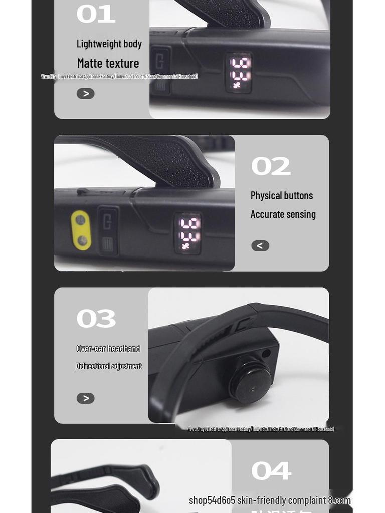 Lightweight Dual-Light Ear-Hook Headlamp - Outdoor Detachable Induction